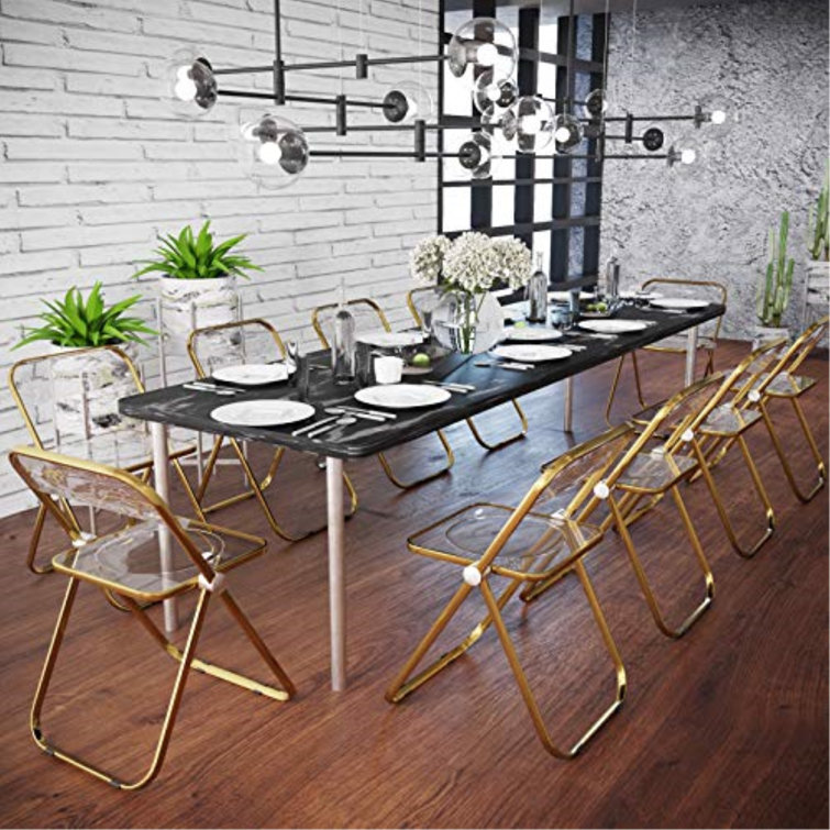 Acrylic folding table set of online 4